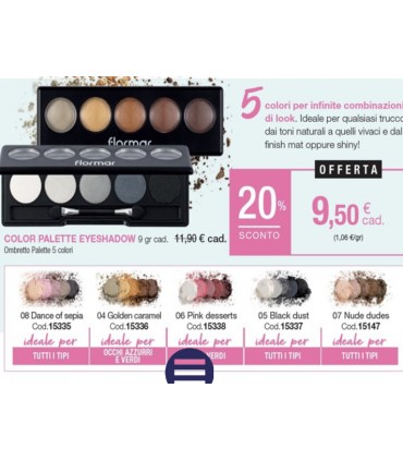 COLOR PALETTE EYESHADOW  5 COLORS|STANHOME SHOP ONLINE