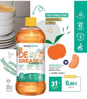 Sgrassatore Stanhome Degreaser 750ml Mandarino e Timo|Stanhome Online