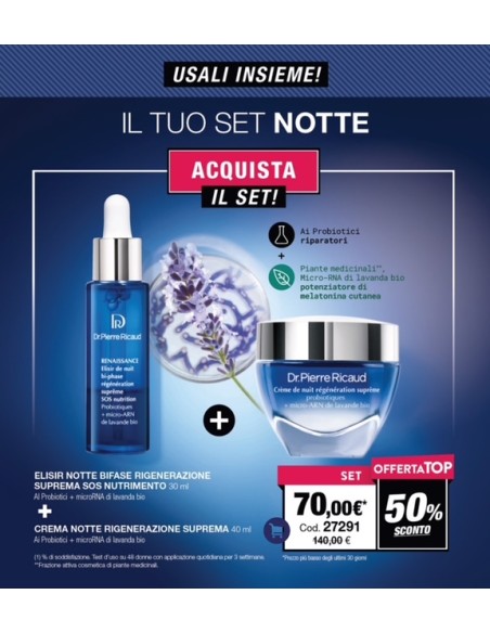 TWO-PHASE NIGHT ELIXIR SET + SUPREME REGENERATING NIGHT CREAM - Dr PIERRE RICAUD | STANHOME ONLINE