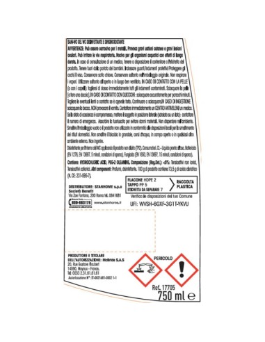 Sani-Wc Gel 750 ml | Stanhome Shop Online